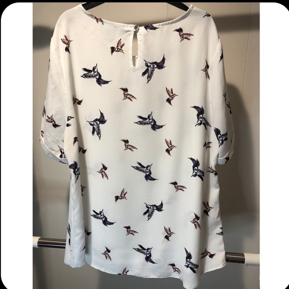 Blouse with Birds, Short Sleeve, Primark, 12 - Picture 3 of 3